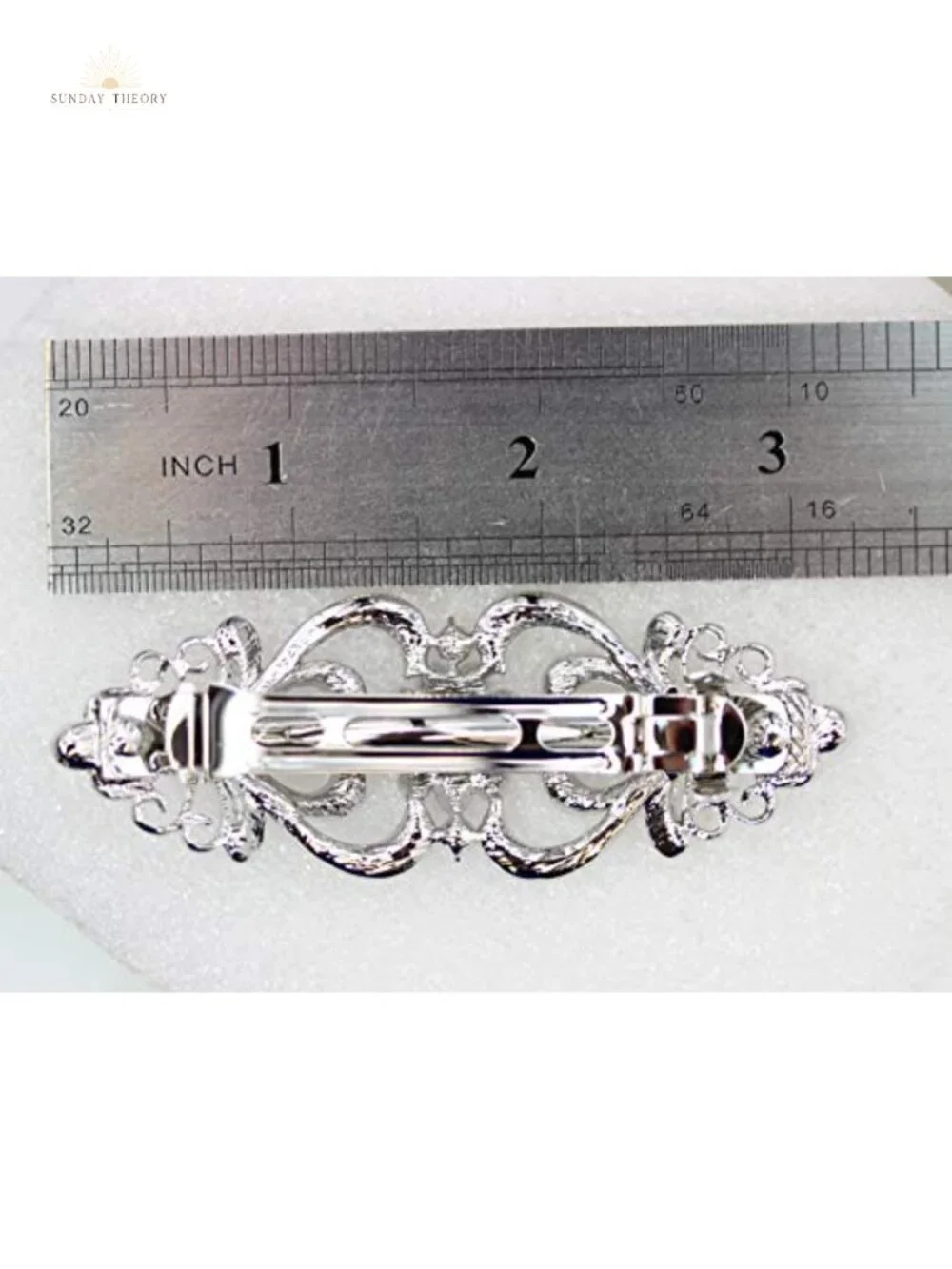 Crystal Floral Hair Barrette Rhinestone Flower Brooch Women's Hair Jewelry